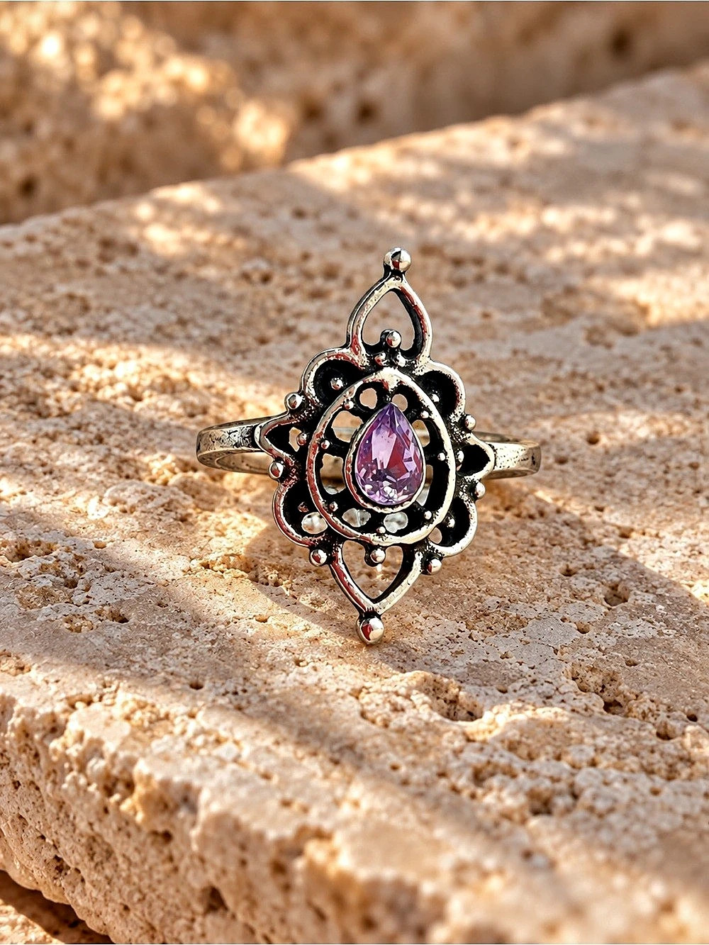 Purple Gemstone Statement Ring